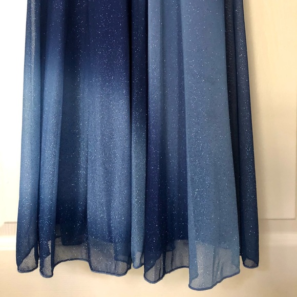 Ruby Rox Ombré Blue Sparkly Prom Dress - Picture 9 of 16